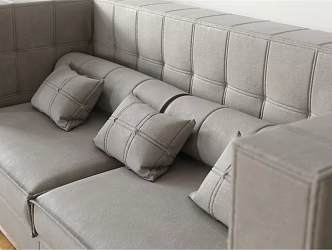 Leather sofa Modern double sofa 3d model