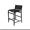 Modern Bar Stool With Wooden Frame And Comfortable Leather Seat Design 3d model