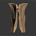 Handmade Origami Elephant Craft Figure Made From Brown Paper With Shiny Surface