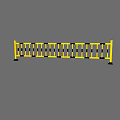 Yellow Metal Safety Fence With Black Horizontal Bars For Road Protection