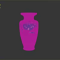 Exquisite Sculptural Carving On Blue Vase With Floral And Crane Motifs Design