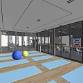 Modern Fitness Gym Interior With Spacious Layout Workout Equipment And Pepsi Branding