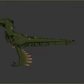 Fantasy Character Green Mythical Creature With Plant Like Wings And Pink Feathers