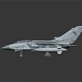 Detailed Gray Fighter Jet Model With Cockpit And Missile Attachments