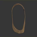 Brown Woven Loop Design Fashion Necklace With Intricate Knitted Texture