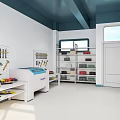 Chuangke Classroom Primary School Function Room Classroom 3d model