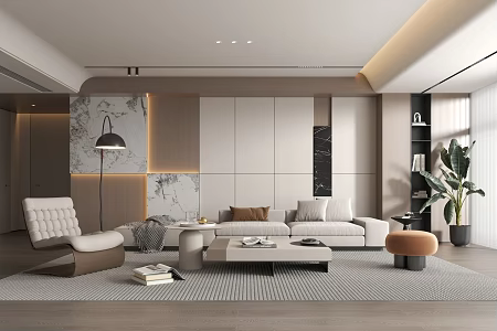 Modern Living Room Living Room Sofa Coffee Table Combination Simple Living Room Modern Simple Living Room 3d model