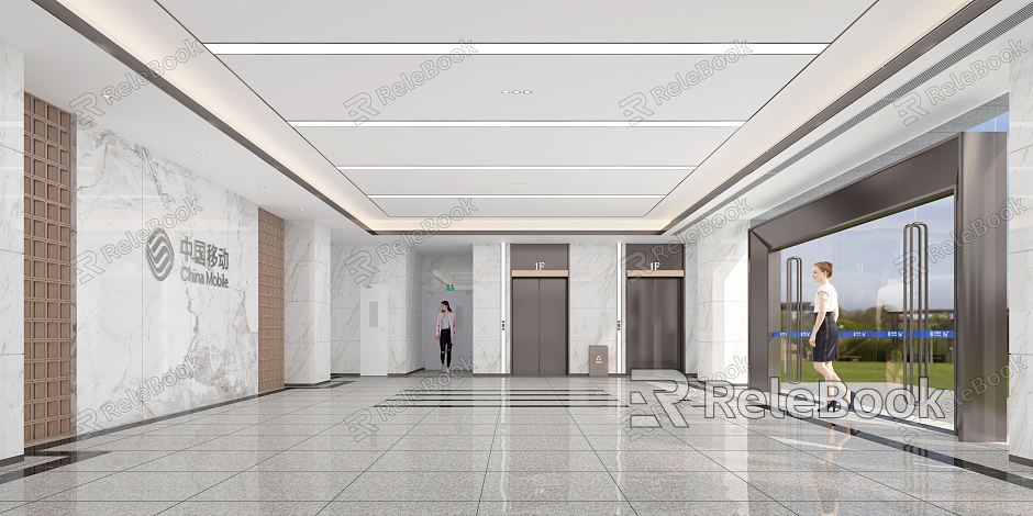 modern elevator hall model