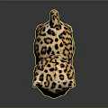 Cute Plush Leopard Stuffed Toy With Green Eyes And Spots