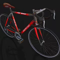 Giant TCR Red And Black Road Bicycle With Drop Handlebar And Lightweight Frame