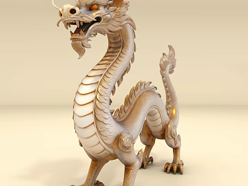 Golden Chinese Dragon Image (ID:ggaeh810149)