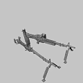 Two Black Military Rifles With Wooden Box And Shiny Metal Components