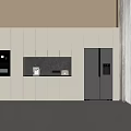Cabinet Wine Cabinet Embedded Refrigerator Embedded Oven 3d model