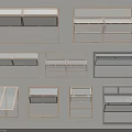 Various Window Styles Including Wooden And Black Frame Designs 3d model