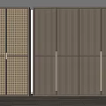 Quiet Wardrobe Flat Open Wardrobe Rattan Wardrobe 3d model