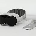 Advanced VR Headset And Controller Design With Carbon Fiber And Blue Lens Accessories