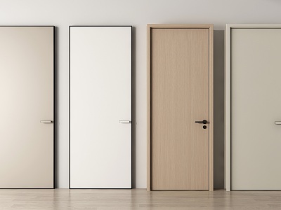 Single door swing door extremely narrow frame door invisible door bedroom door room door solid wood door model