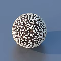 Sweet Chocolate Spheres With White Sprinkles And Dark Brown Textured Surface