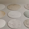 Cream Round Carpet Fabric Carpet Round Carpet Round Carpet Simple Carpet Plain Carpet 3d model