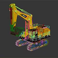 Yellow XCMG Crawler Excavator with Large Bucket and Cab Heavy Construction Machinery