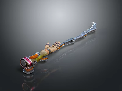 Fantasy Role Creature Themed Decorative Weapon Design With Intricate Details 3d model