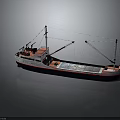Cargo Freight Ship With Deck Cranes And Flat Transport Hull Design For Maritime Use