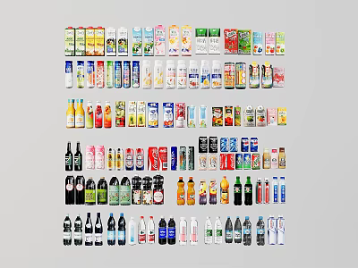 Beverage Coke Fruit Juice Yogurt Drink Bottle 3d model