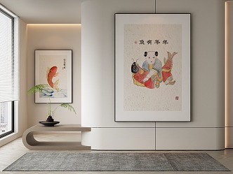 New Chinese Decorative Painting 3d model