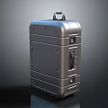 Silver Metal Suitcase With Handle Wheels And Secure Lock For Travel Use