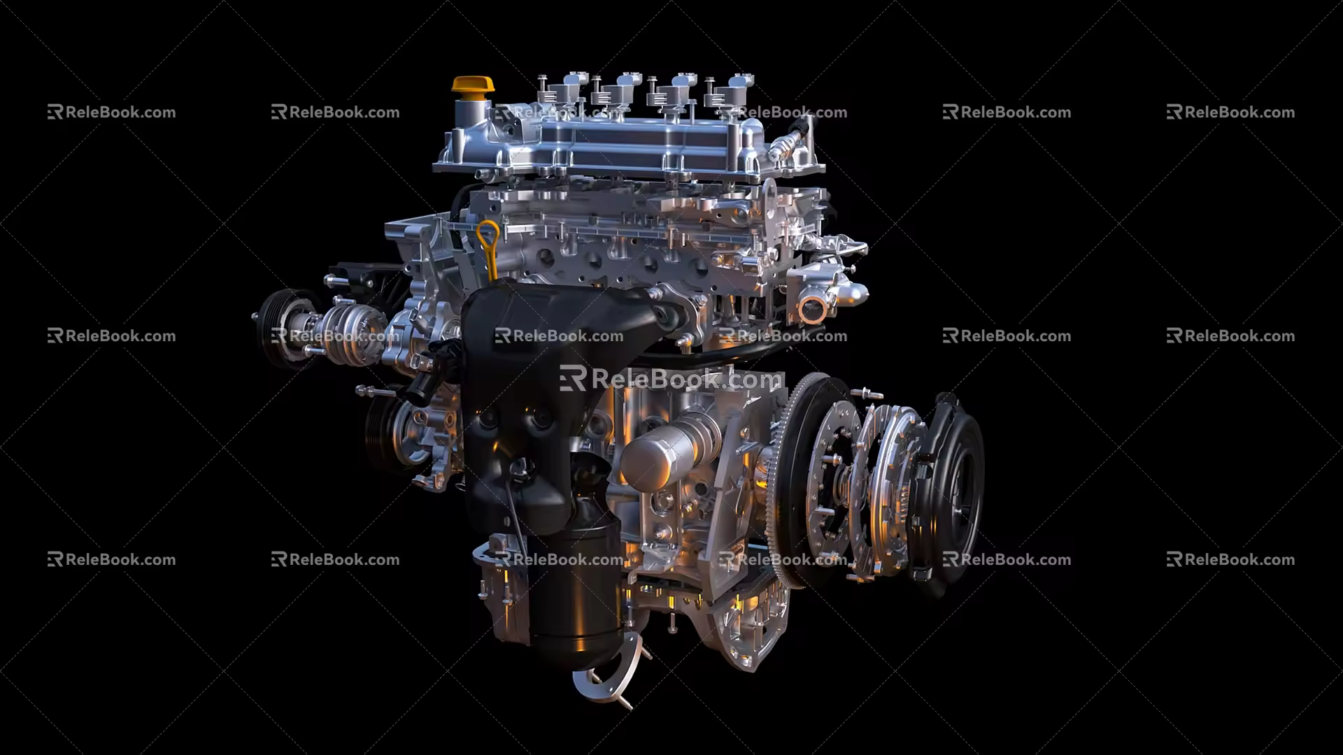 modern engine car engine 3d model