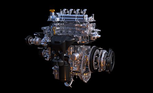 modern engine car engine 3d model