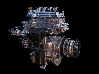 modern engine car engine 3d model