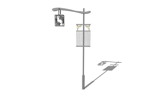 New Chinese Street Lamp 3d model