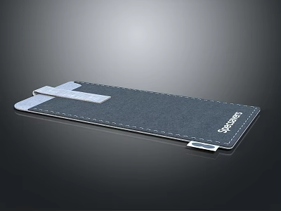 Spigen Gray Fabric Phone Stand With White Strap And Smooth Surface 3d model