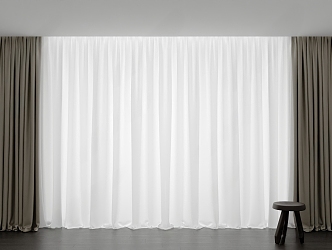 Modern Italian Gauze Curtain Gauze Curtain 3d model