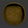 Handwoven Natural Brown Furniture Basket With Oval Shape And Rustic Design