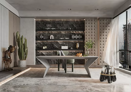 Modern study 3d model