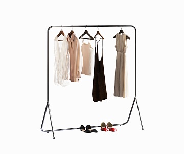 Modern hanger clothing display rack 3d model