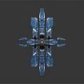 Futuristic Mechanical Devices With Blue Black Blades Mechanical Arms And Core Components