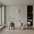 Modern table combination 3d model
