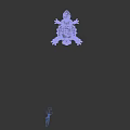 Game Movie Character Mechanical Castle With Purple Spires Flag And Dragon Head Decoration
