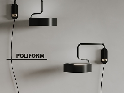 poliform modern wall lamp metal wall lamp 3d model