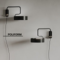 poliform modern wall lamp metal wall lamp 3d model