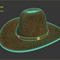 Brown Cowboy Hat With Decorative Band And Pearl Accents In Suede Material