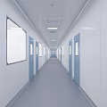 Modern corridor Corridor Detection Experimental Area 3d model