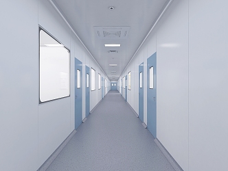 Modern corridor Corridor Detection Experimental Area 3d model