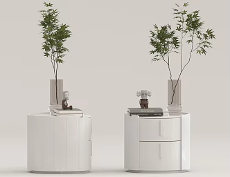 Bedside table decoration 3d model