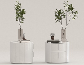 Bedside table decoration 3d model