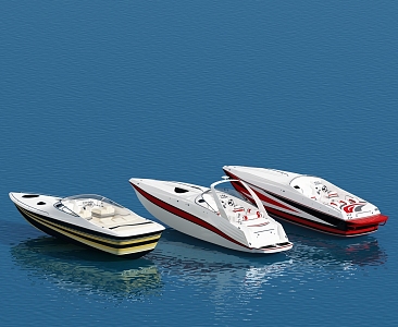 Modern Water Recreation Boat 3d model