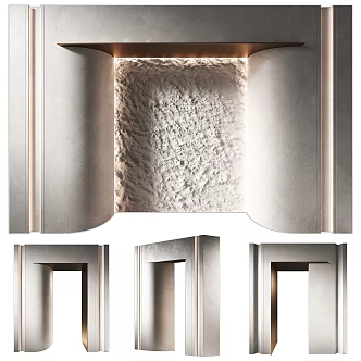 modern doorway door arch 3d model
